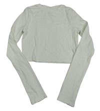 Bílé crop triko H&M