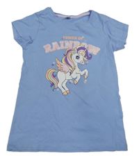 Svetlomodré tričko s jednorožcom Dopodopo