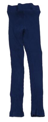 Tmavomodré rebrované legíny Matalan