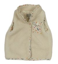 Smotanová huňatá podšitá vesta s vreckom Primark