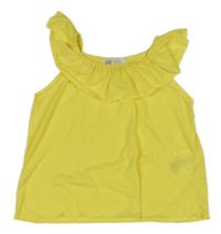 Žltý top s volánikom H&M