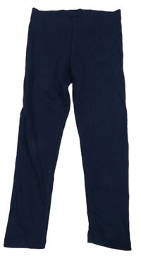 Tmavomodré žebrované legíny Next