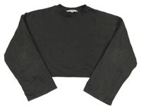 Tmavosivá crop mikina H&M