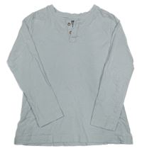 Světlešedé triko s knoflíčky H&M