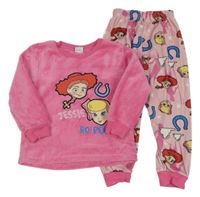 Růžové chlupato/sametové pyžamo s Jessie Disney