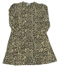 Béžovo-čierne vzorované šaty Matalan