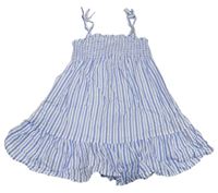 Modro-biele pruhované žabičkové šaty Primark