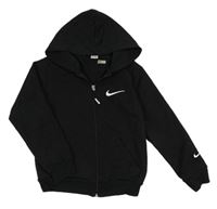 Černá propínací mikina s logem a kapucí Nike