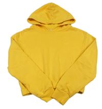 Žlutá crop mikina s kapucí H&M
