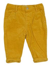 Žlté rebrované nohavice Obaibi