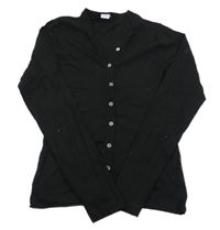 Černé propínací triko Petit Bateau 