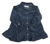 Tmavomodré menšestrové prepínaci šaty Zara