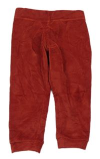 Hrdzavé plyšové nohavice Lupilu