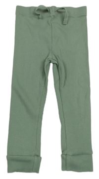 Khaki žebrované tepláky Primark