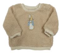 Béžová huňatá mikina Peter Rabbit