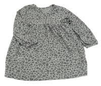 Sivé vzorované šaty s mašlou George