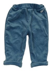 Modré plyšové tepláky s pierkom Disney