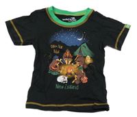 Čierno-zelené tričko s táborem