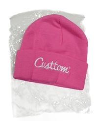 Nové - Ružová pletená čapica s nápisom