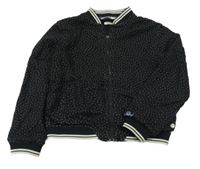 Čierno-sivá vzorovaná prepínaci podšitá mikina s prúžkami Petrol