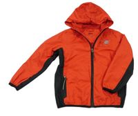 Červeno-čierna šušťáková jarná bunda s kapucňou Crivit