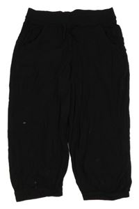 Čierne ľahké turecké capri nohavice H&M
