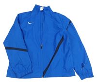 Cobaltovoě modro-čierna šušťáková športová bunda s logom zn. Nike