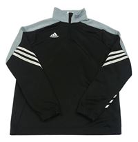 Čierno-sivá funkčná športová mikina Adidas
