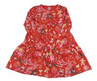 Červené vánoční šaty s obrázky F&F