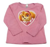 Ružová fleecová mikina s PAW PATROL - Skye zn. C&A