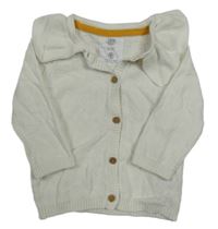 Smotanový vzorovaný prepínaci sveter s golierikom F&F