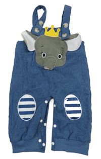 Tmavomodré menšestrové na traké nohavice so sloníkem