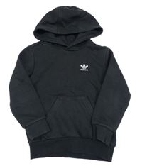 Černá mikina s kapsou a kapucí Adidas