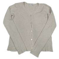 Svetlobéžový melírovaný rebrovaný úpletový prepínaci crop sveter PRIMARK