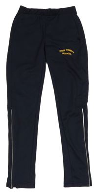 Tmavomodré športové nohavice s nápismi JUCO