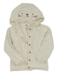 Smotanový prepínaci sveter s kapucňou s králikom a kapucňou F&F