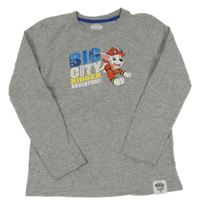 Sivé melírované tričko s PAW PATROL - Chase nickelodeon