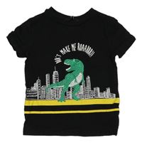 Černé tričko s dinosaurem George