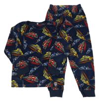 Tmavomodré plyšové pyžamo s IZS a buldozery a PAW PATROL C&A