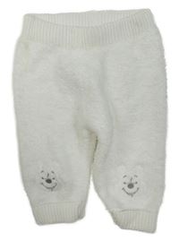 Biele chlpaté tepláky s Pú PRIMARK