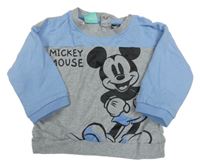 Sivo-modrá melírovaná mikina s Mickey Disney