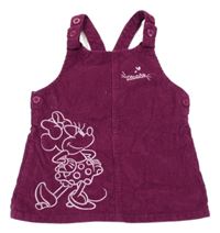 Vínové menšestrové šaty s Minnie PRIMARK