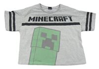 Šedé crop tričko Minecraft George
