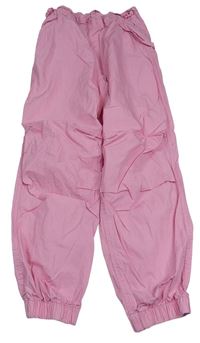 Ružové plátenné cuff nohavice zn. Primark