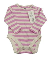 Krémovo-ružové pruhované body F&F