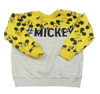 Žluto-světlešedá mikina s Mickeym Disney