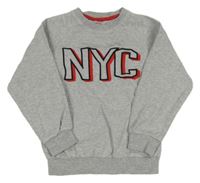 Sivá melírovaná mikina s písmeny Matalan