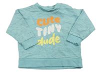 Svetlomodrá melírovaná mikina s nápisom Pep&Co