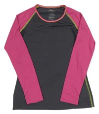 Tmavošedo-fuchsiové spodní funkční triko Crane