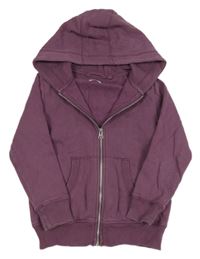 Vínová prepínaci mikina s výšivkou a kapucňou Next